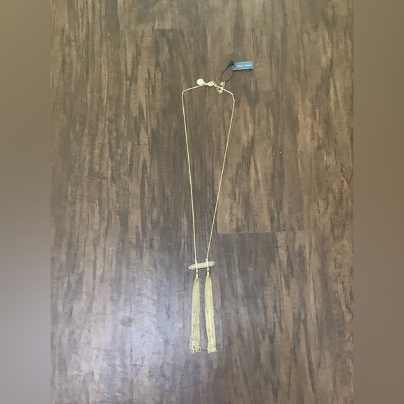 WHBM Yellow stone shard tassel pendant necklace - Picture 2 of 12